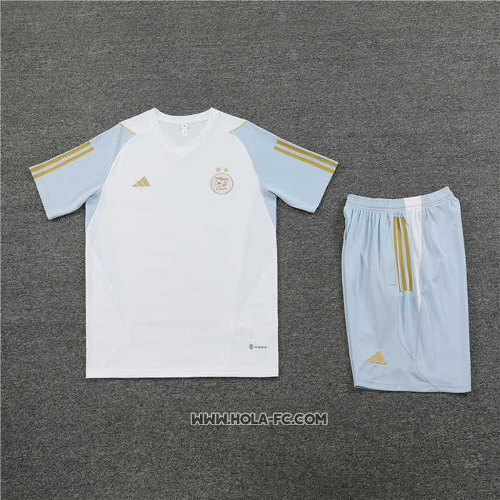 Chandal del Argelia 2023-2024 Manga Corta Blanco - Pantalon Corto